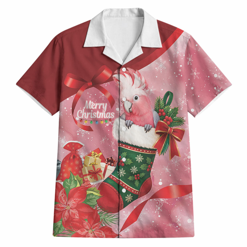 Pink Galah Cockatoo Christmas Australia Hawaiian Shirt Aussie Xmas Sock Coquette Bow