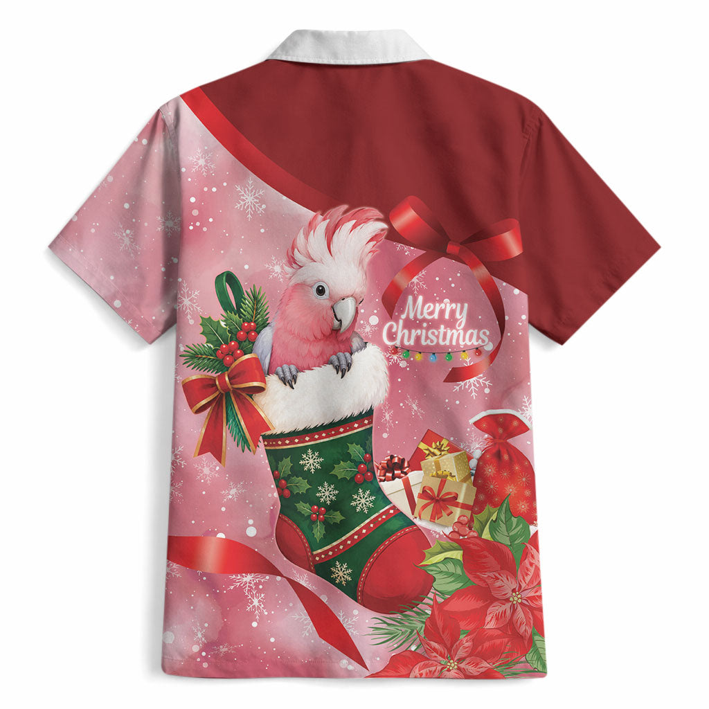 Pink Galah Cockatoo Christmas Australia Hawaiian Shirt Aussie Xmas Sock Coquette Bow
