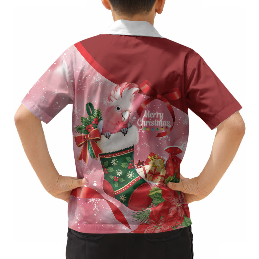 Pink Galah Cockatoo Christmas Australia Hawaiian Shirt Aussie Xmas Sock Coquette Bow
