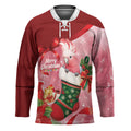Pink Galah Cockatoo Christmas Australia Hockey Jersey Aussie Xmas Sock Coquette Bow