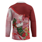 Pink Galah Cockatoo Christmas Australia Hockey Jersey Aussie Xmas Sock Coquette Bow
