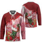 Pink Galah Cockatoo Christmas Australia Hockey Jersey Aussie Xmas Sock Coquette Bow