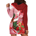 Pink Galah Cockatoo Christmas Australia Hoodie Dress Aussie Xmas Sock Coquette Bow