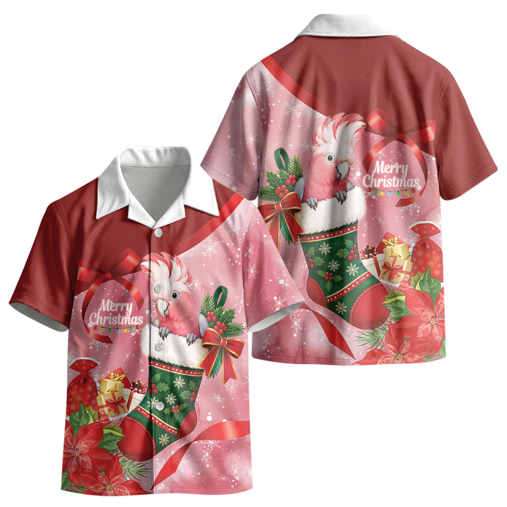 Pink Galah Cockatoo Christmas Australia Kid Hawaiian Shirt Aussie Xmas Sock Coquette Bow