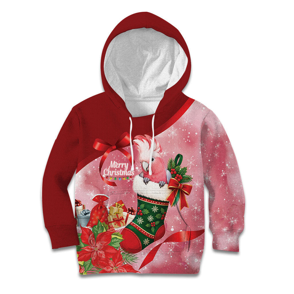 Pink Galah Cockatoo Christmas Australia Kid Hoodie Aussie Xmas Sock Coquette Bow