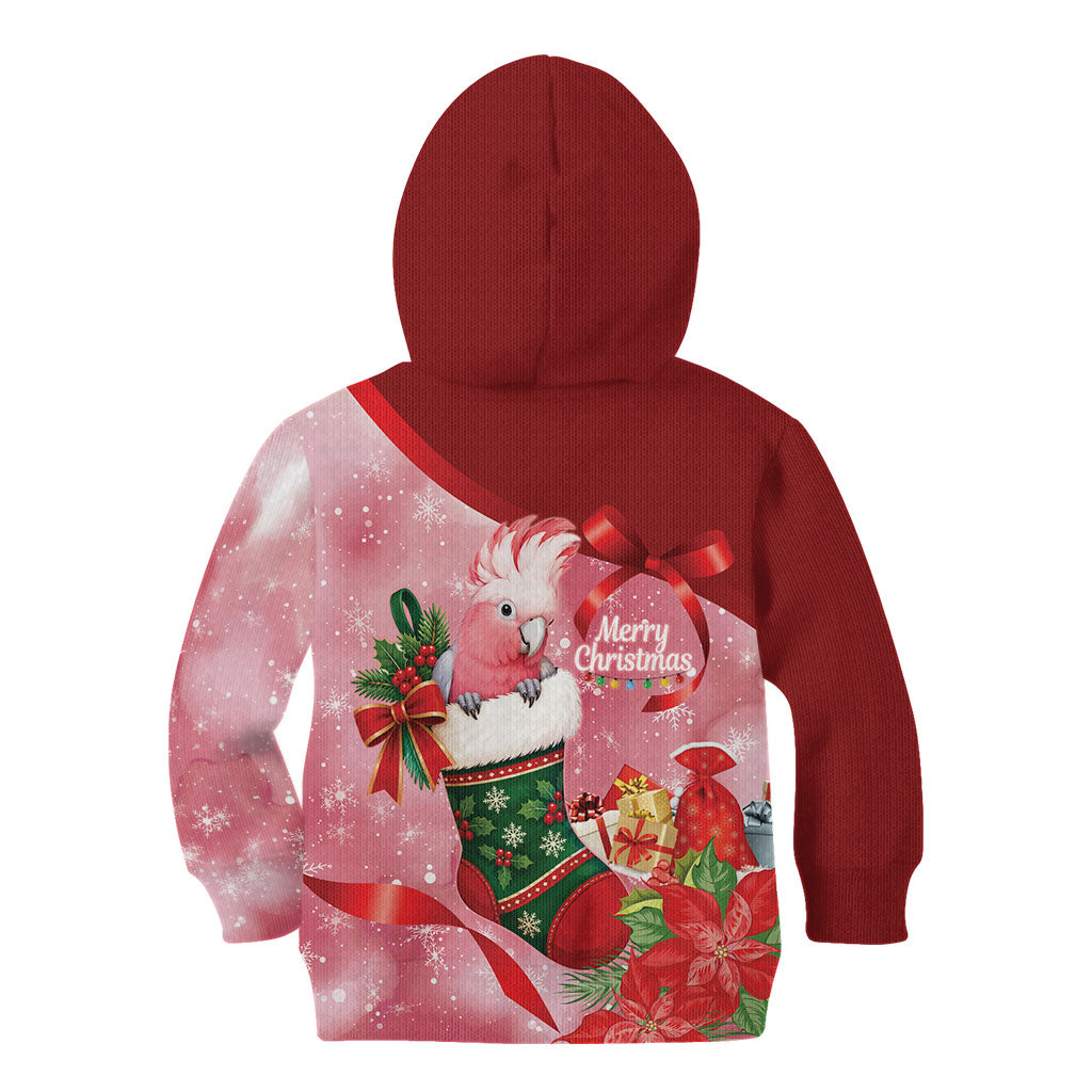 Pink Galah Cockatoo Christmas Australia Kid Hoodie Aussie Xmas Sock Coquette Bow