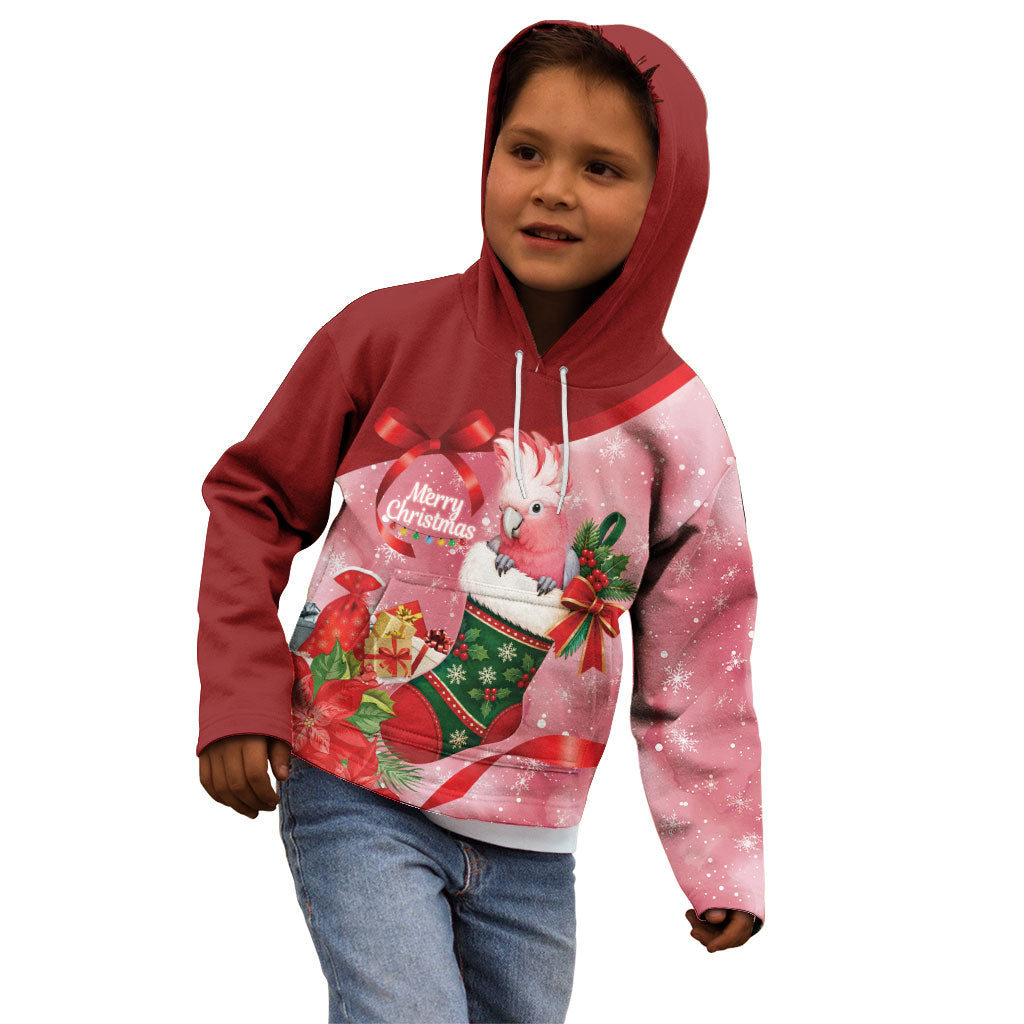 Pink Galah Cockatoo Christmas Australia Kid Hoodie Aussie Xmas Sock Coquette Bow