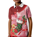Pink Galah Cockatoo Christmas Australia Kid Polo Shirt Aussie Xmas Sock Coquette Bow