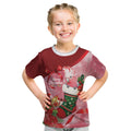 Pink Galah Cockatoo Christmas Australia Kid T Shirt Aussie Xmas Sock Coquette Bow