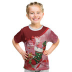 Pink Galah Cockatoo Christmas Australia Kid T Shirt Aussie Xmas Sock Coquette Bow