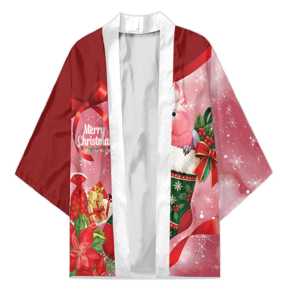 Pink Galah Cockatoo Christmas Australia Kimono Aussie Xmas Sock Coquette Bow