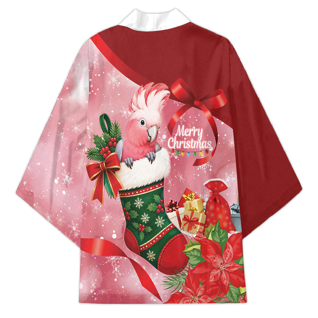 Pink Galah Cockatoo Christmas Australia Kimono Aussie Xmas Sock Coquette Bow