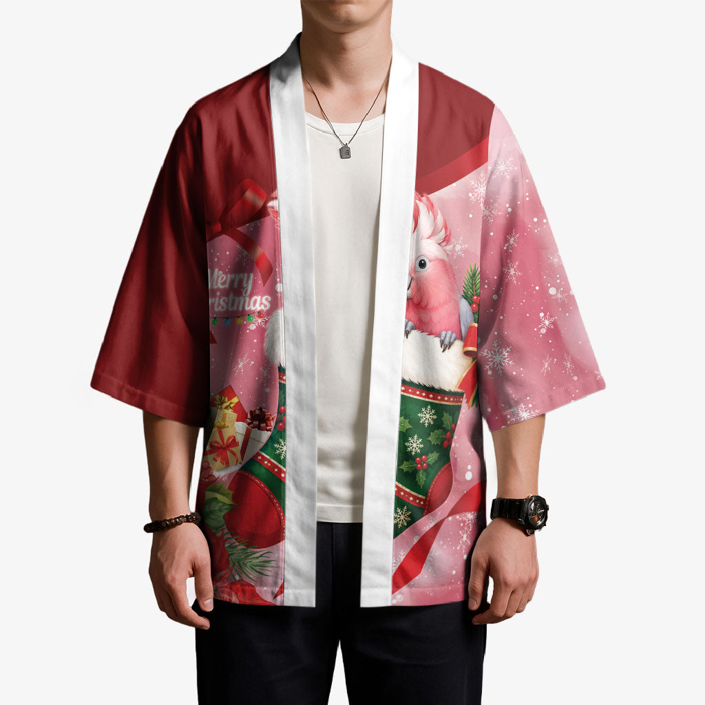 Pink Galah Cockatoo Christmas Australia Kimono Aussie Xmas Sock Coquette Bow