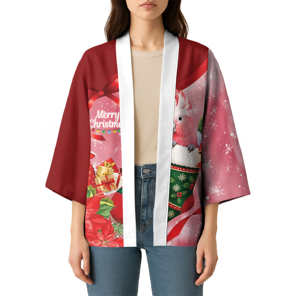Pink Galah Cockatoo Christmas Australia Kimono Aussie Xmas Sock Coquette Bow