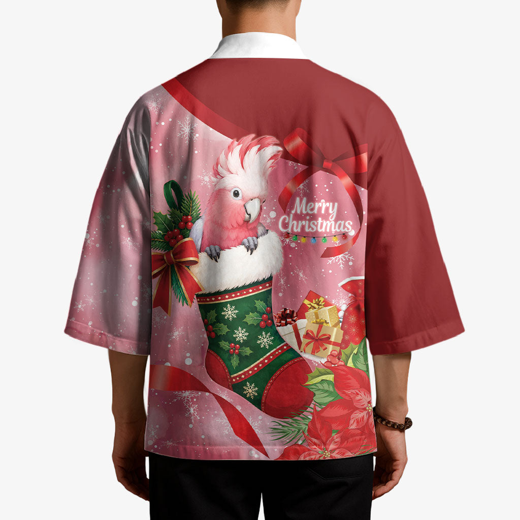 Pink Galah Cockatoo Christmas Australia Kimono Aussie Xmas Sock Coquette Bow