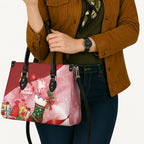 Pink Galah Cockatoo Christmas Australia Leather Bag Aussie Xmas Sock Coquette Bow