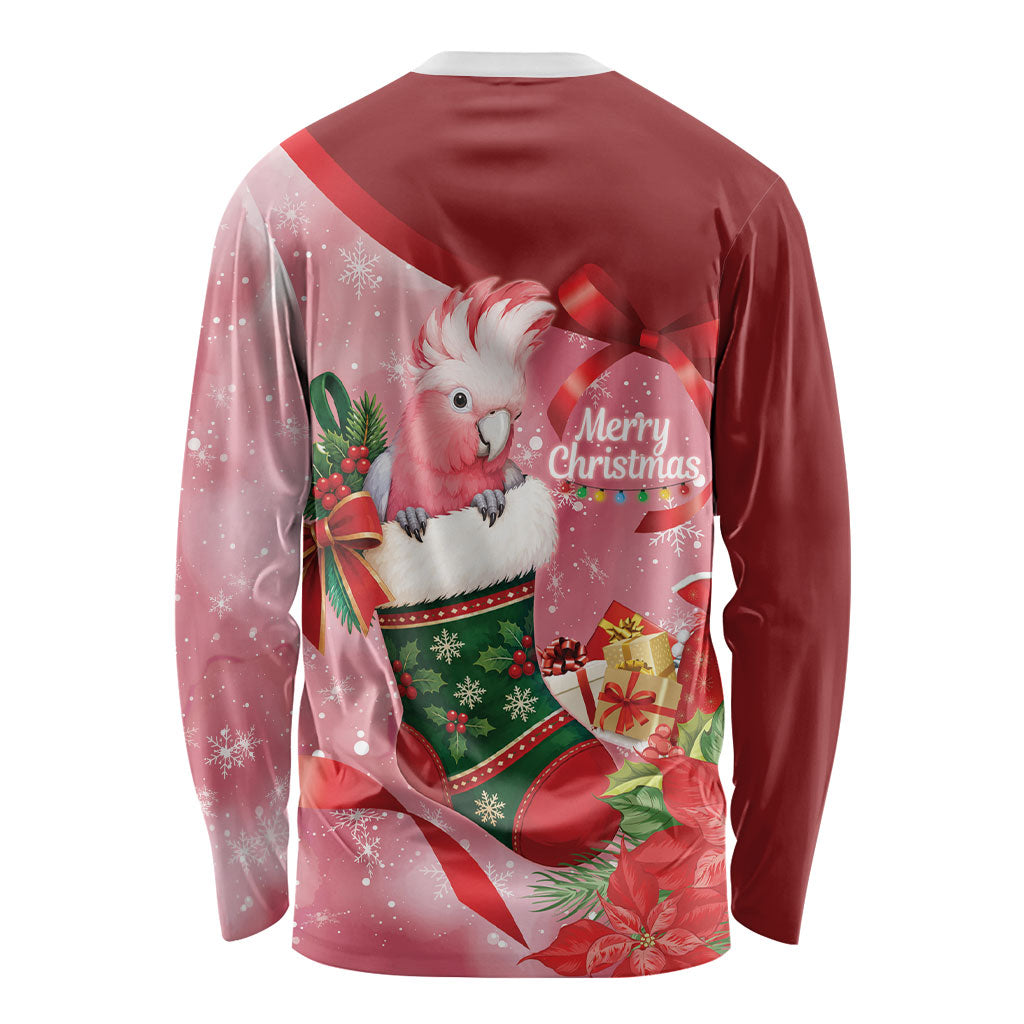 Pink Galah Cockatoo Christmas Australia Long Sleeve Shirt Aussie Xmas Sock Coquette Bow