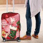 Pink Galah Cockatoo Christmas Australia Luggage Cover Aussie Xmas Sock Coquette Bow