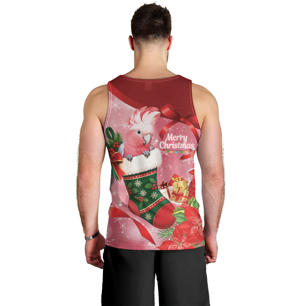 Pink Galah Cockatoo Christmas Australia Men Tank Top Aussie Xmas Sock Coquette Bow