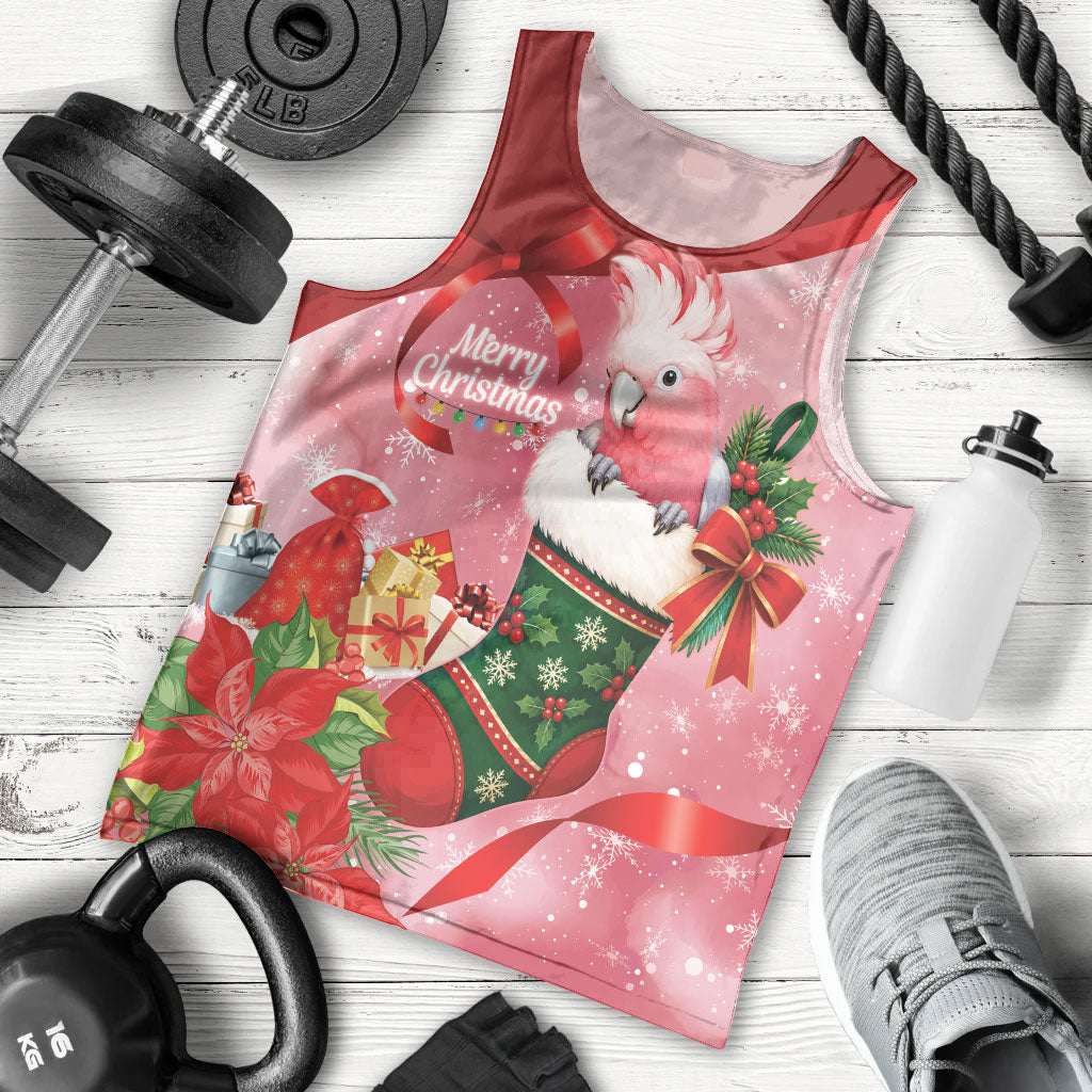 Pink Galah Cockatoo Christmas Australia Men Tank Top Aussie Xmas Sock Coquette Bow