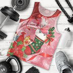 Pink Galah Cockatoo Christmas Australia Men Tank Top Aussie Xmas Sock Coquette Bow