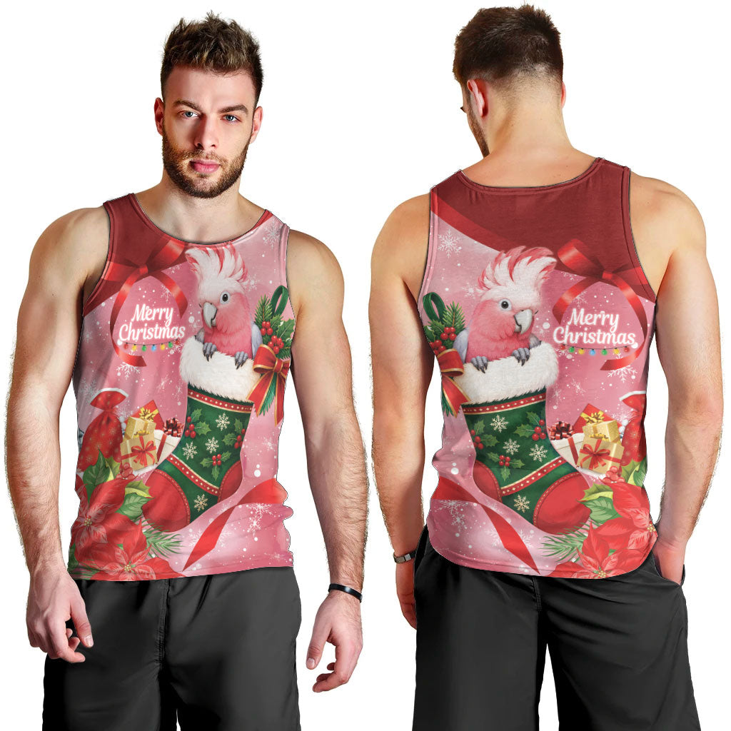 Pink Galah Cockatoo Christmas Australia Men Tank Top Aussie Xmas Sock Coquette Bow