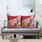 Pink Galah Cockatoo Christmas Australia Pillow Cover Aussie Xmas Sock Coquette Bow