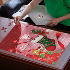 Pink Galah Cockatoo Christmas Australia Puzzle Aussie Xmas Sock Coquette Bow