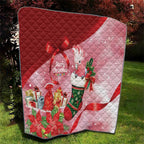 Pink Galah Cockatoo Christmas Australia Quilt Aussie Xmas Sock Coquette Bow