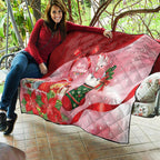 Pink Galah Cockatoo Christmas Australia Quilt Aussie Xmas Sock Coquette Bow