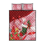 Pink Galah Cockatoo Christmas Australia Quilt Bed Set Aussie Xmas Sock Coquette Bow