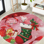 Pink Galah Cockatoo Christmas Australia Round Carpet Aussie Xmas Sock Coquette Bow