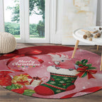 Pink Galah Cockatoo Christmas Australia Round Carpet Aussie Xmas Sock Coquette Bow