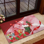 Pink Galah Cockatoo Christmas Australia Rubber Doormat Aussie Xmas Sock Coquette Bow