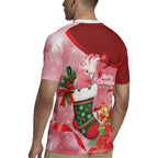 Pink Galah Cockatoo Christmas Australia Rugby Jersey Aussie Xmas Sock Coquette Bow