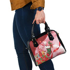 Pink Galah Cockatoo Christmas Australia Shoulder Handbag Aussie Xmas Sock Coquette Bow