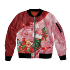 Pink Galah Cockatoo Christmas Australia Sleeve Zip Bomber Jacket Aussie Xmas Sock Coquette Bow