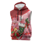 Pink Galah Cockatoo Christmas Australia Sleeveless Hoodie Aussie Xmas Sock Coquette Bow