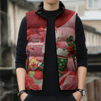 Pink Galah Cockatoo Christmas Australia Sleeveless Puffer Jacket Aussie Xmas Sock Coquette Bow