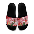 Pink Galah Cockatoo Christmas Australia Slide Sandals Aussie Xmas Sock Coquette Bow
