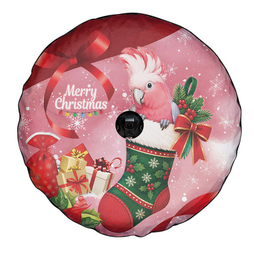 Pink Galah Cockatoo Christmas Australia Spare Tire Cover Aussie Xmas Sock Coquette Bow