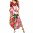 Pink Galah Cockatoo Christmas Australia Summer Maxi Dress Aussie Xmas Sock Coquette Bow