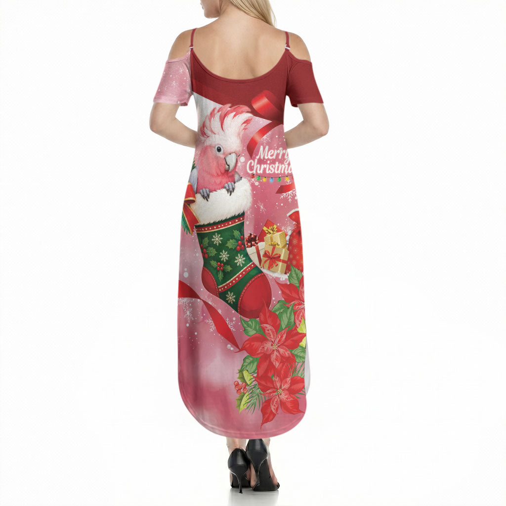 Pink Galah Cockatoo Christmas Australia Summer Maxi Dress Aussie Xmas Sock Coquette Bow