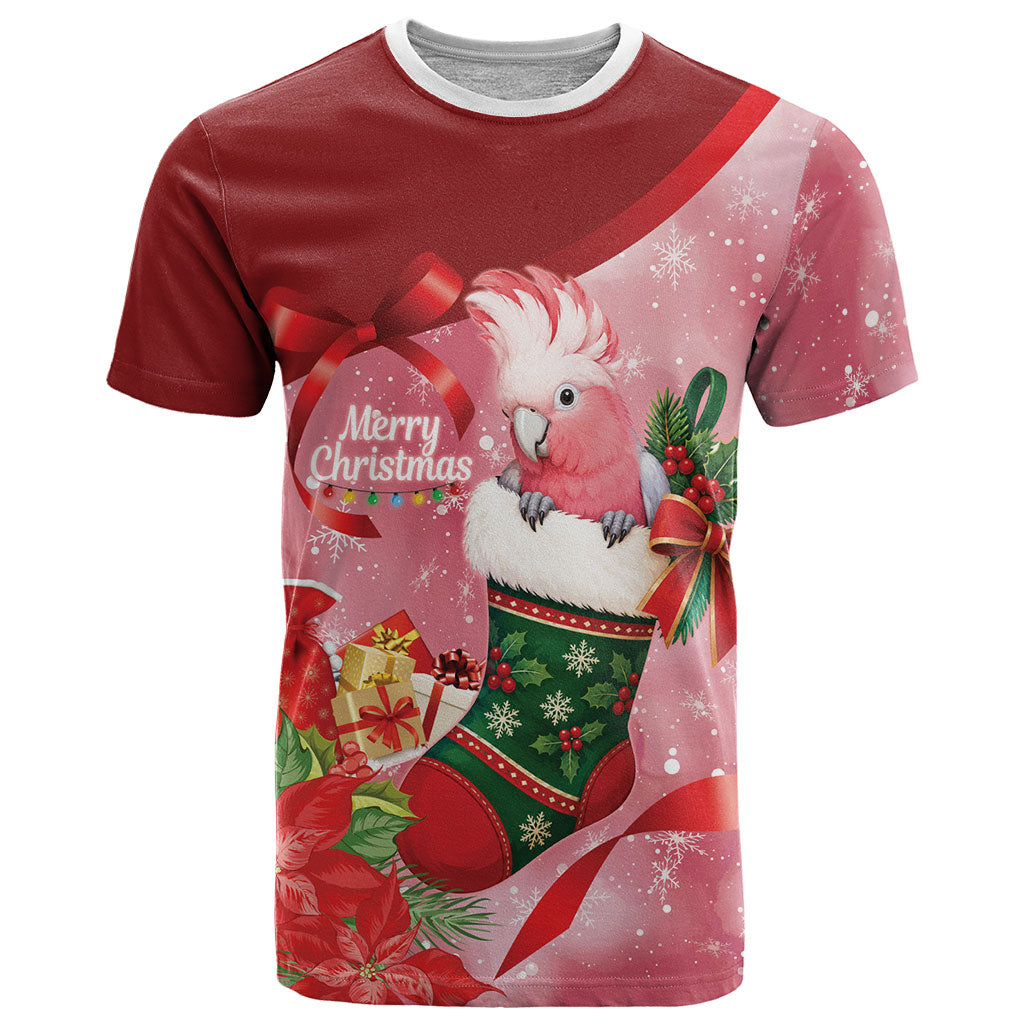 Pink Galah Cockatoo Christmas Australia T Shirt Aussie Xmas Sock Coquette Bow