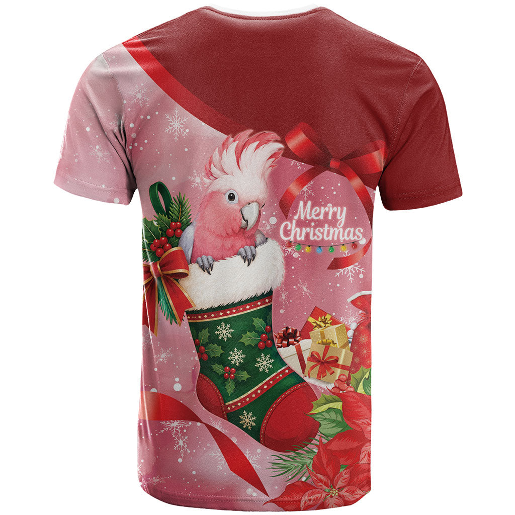 Pink Galah Cockatoo Christmas Australia T Shirt Aussie Xmas Sock Coquette Bow