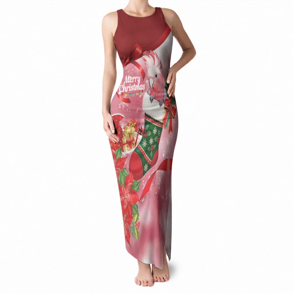 Pink Galah Cockatoo Christmas Australia Tank Maxi Dress Aussie Xmas Sock Coquette Bow