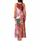 Pink Galah Cockatoo Christmas Australia Tank Maxi Dress Aussie Xmas Sock Coquette Bow