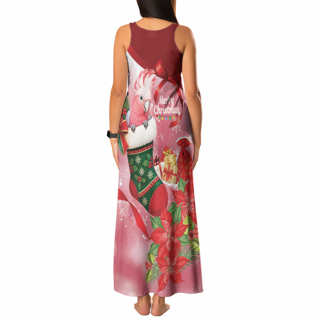 Pink Galah Cockatoo Christmas Australia Tank Maxi Dress Aussie Xmas Sock Coquette Bow