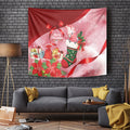 Pink Galah Cockatoo Christmas Australia Tapestry Aussie Xmas Sock Coquette Bow