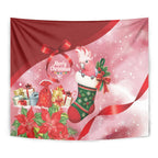 Pink Galah Cockatoo Christmas Australia Tapestry Aussie Xmas Sock Coquette Bow